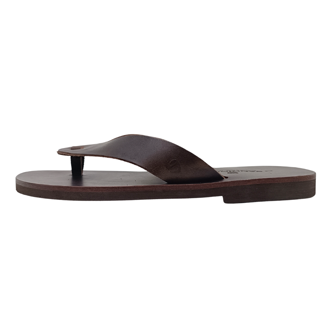 Men's flip-flops SANDINISTA S4678 brown, leather thongs