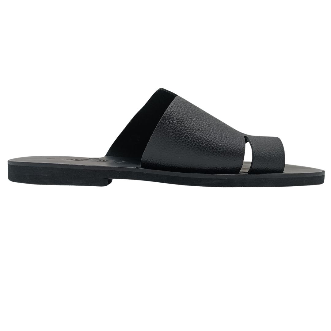 Men's flip-flops SANDINISTA S4831 black, leather, modern