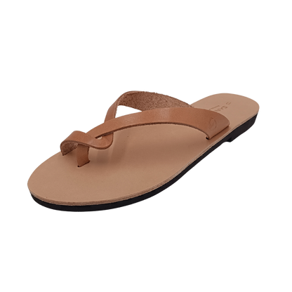 Damen-Pantoletten SANDINISTA S4224A Leder, beige mit geflochtenen Riemen und Zehensteg