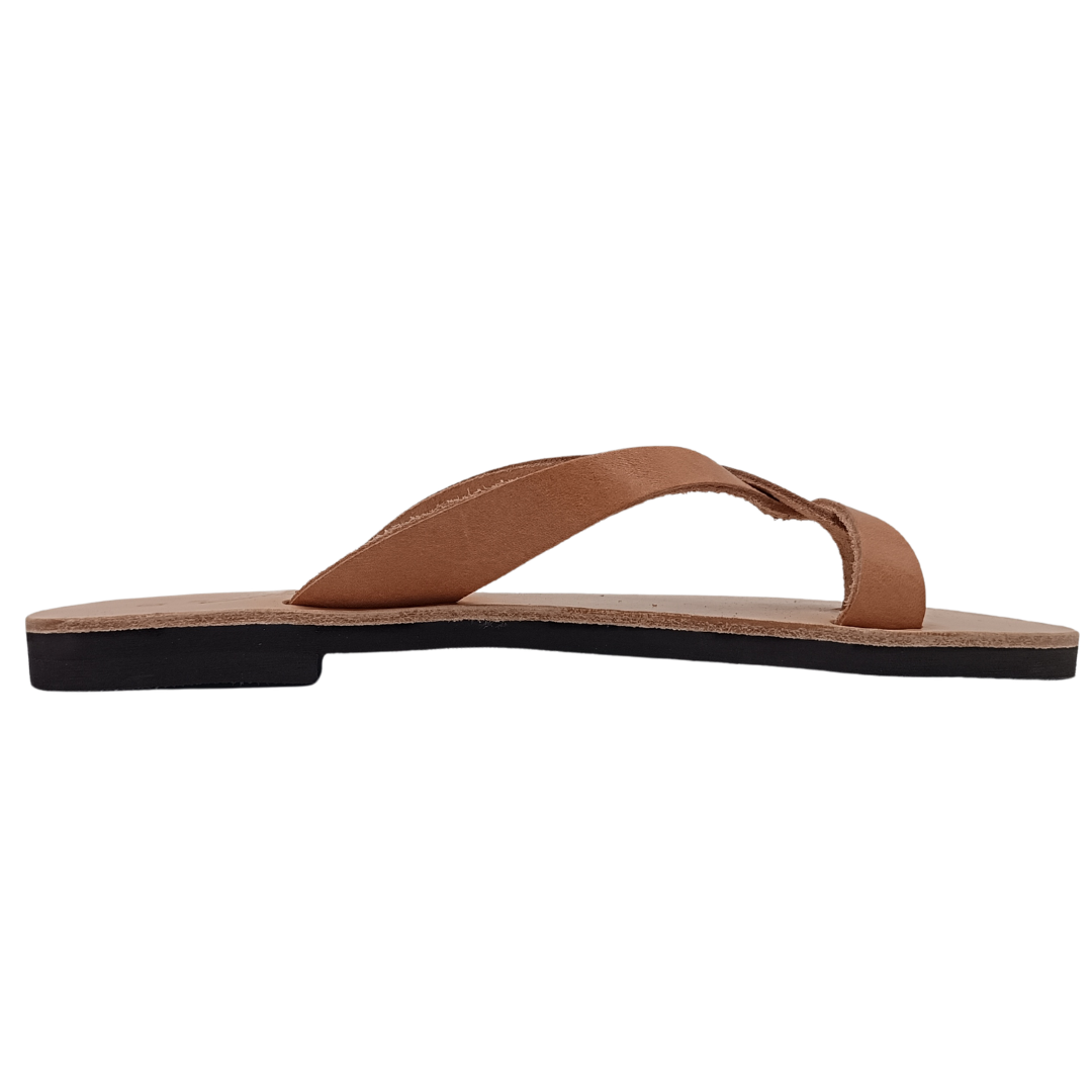 Damen-Pantoletten SANDINISTA S4224A Leder, beige mit geflochtenen Riemen und Zehensteg