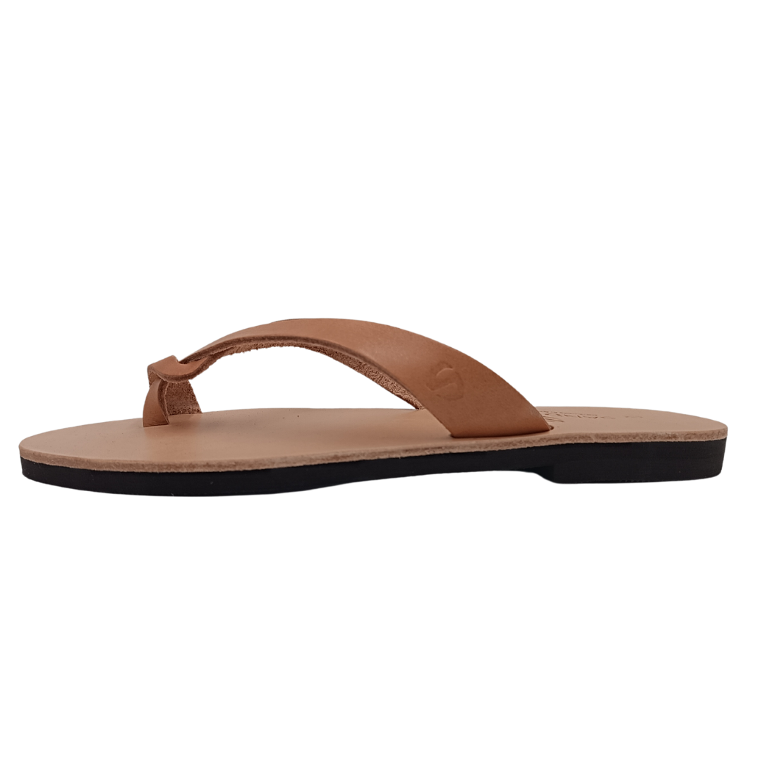 Damen-Pantoletten SANDINISTA S4224A Leder, beige mit geflochtenen Riemen und Zehensteg