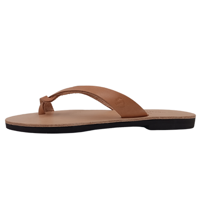 Damen-Pantoletten SANDINISTA S4224A Leder, beige mit geflochtenen Riemen und Zehensteg