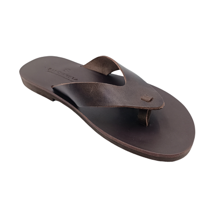 Men's flip-flops SANDINISTA S4678 brown, leather thongs