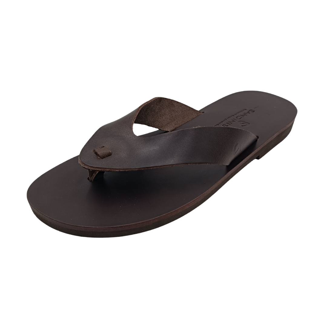 Men's flip-flops SANDINISTA S4678 brown, leather thongs