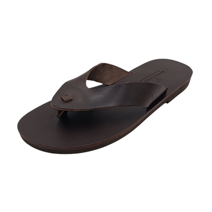 Men's flip-flops SANDINISTA S4678 brown, leather thongs