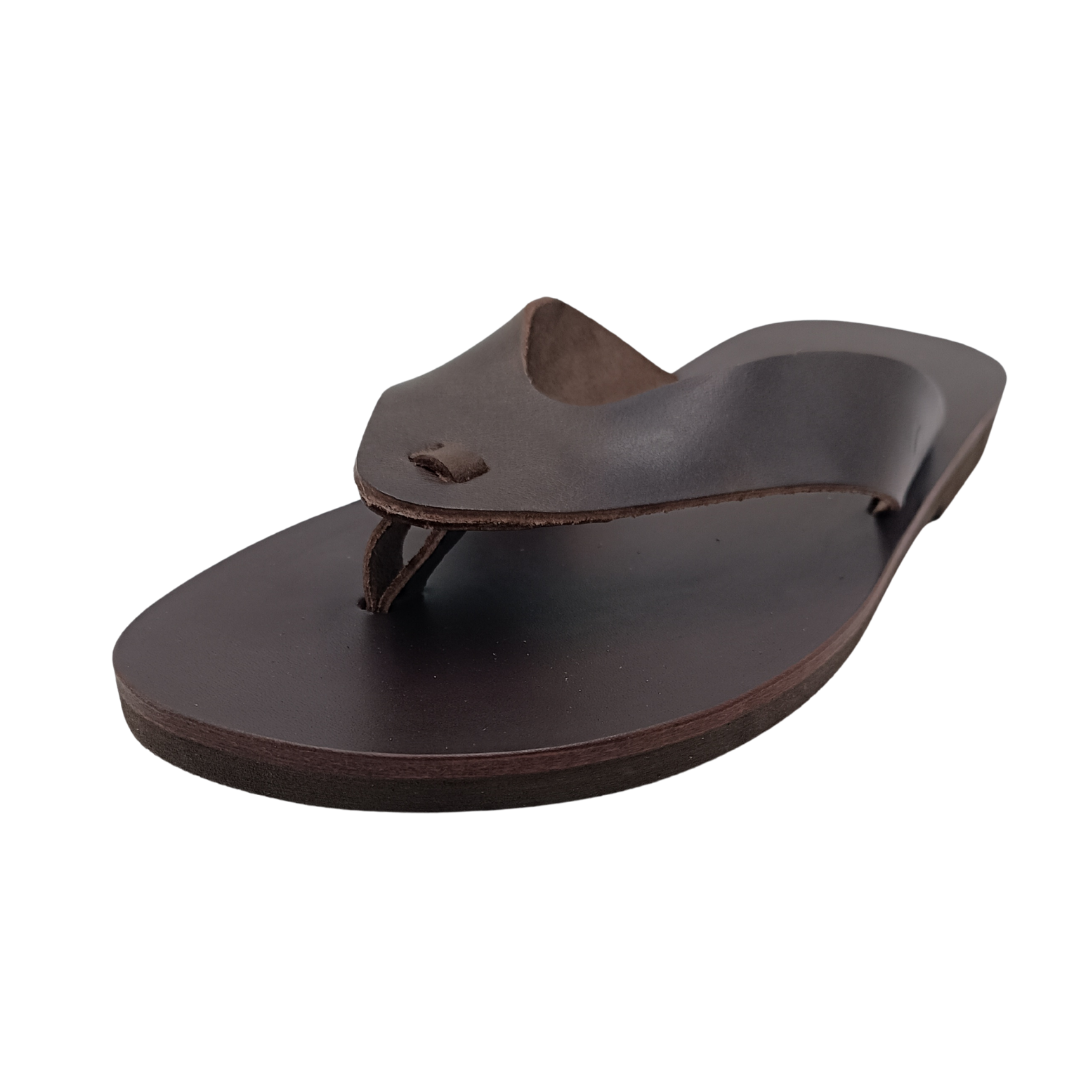 Men's flip-flops SANDINISTA S4678 brown, leather thongs