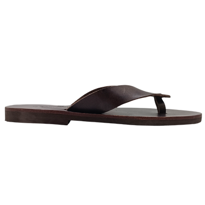 Men's flip-flops SANDINISTA S4678 brown, leather thongs