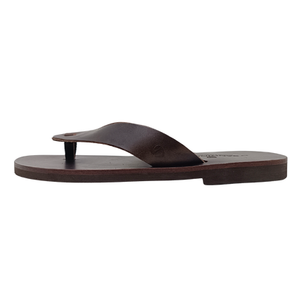 Men's flip-flops SANDINISTA S4678 brown, leather thongs