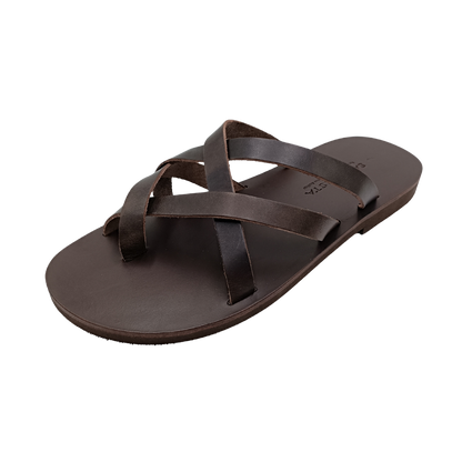 Men's flip-flops SANDINISTA S4695 brown, modern, leather