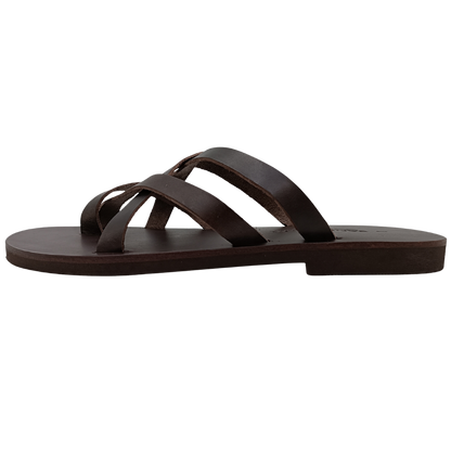 Men's flip-flops SANDINISTA S4695 brown, modern, leather