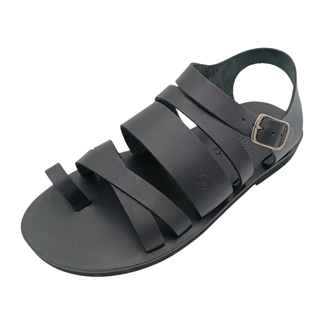 Men's sandals SANDINISTA S4801 black, leather with straps