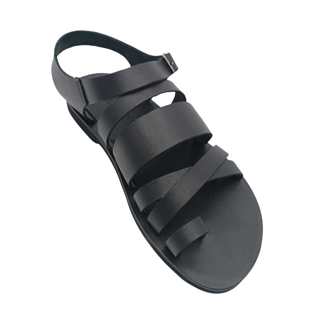 Men's sandals SANDINISTA S4801 black, leather with straps