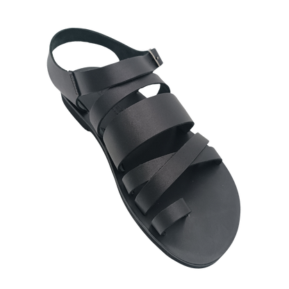 Men's sandals SANDINISTA S4801 black, leather with straps