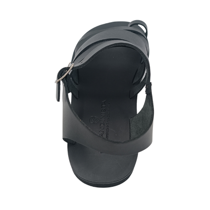 Men's sandals SANDINISTA S4801 black, leather with straps