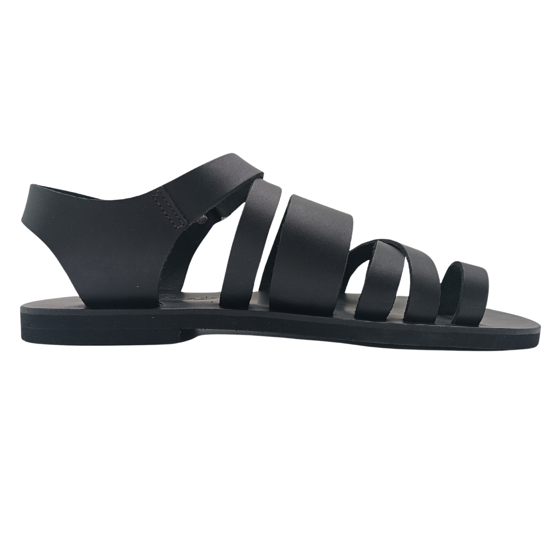 Men's sandals SANDINISTA S4801 black, leather with straps