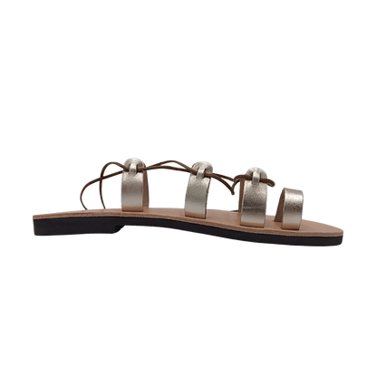 Women's sandals SANDINISTA S4112A leather gold tie-up gladiator