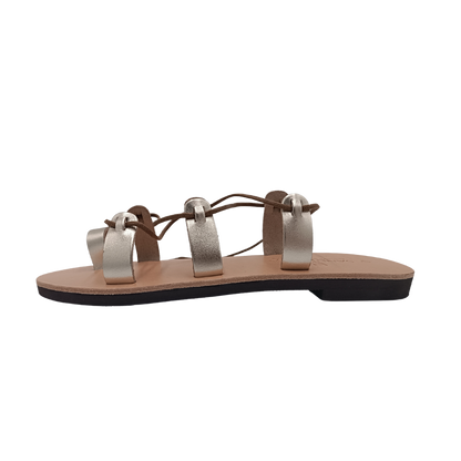 Women's sandals SANDINISTA S4112A leather gold tie-up gladiator