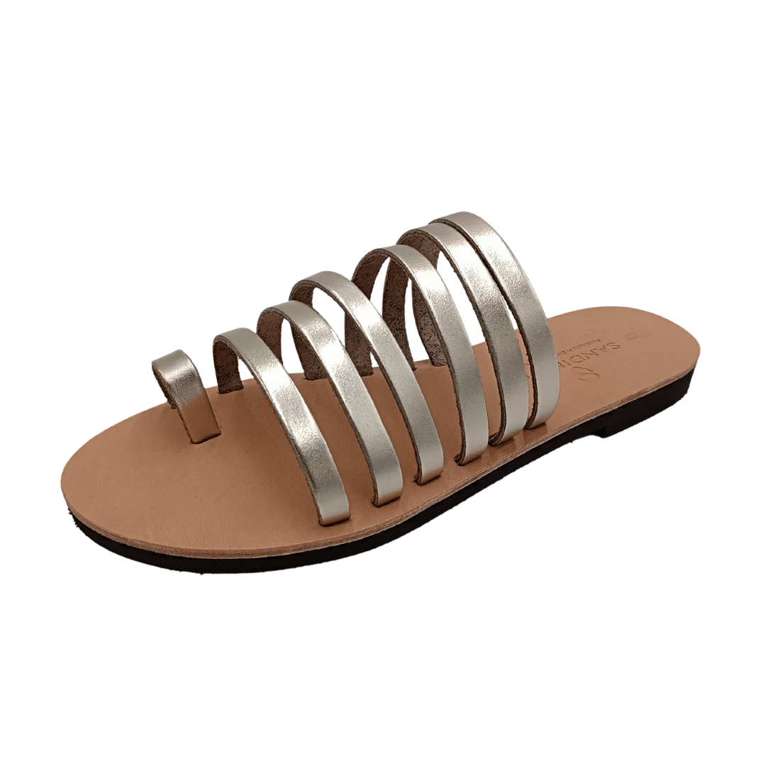 Damen-Sandalen SANDINISTA S4155A Leder gold Römersandalen minimalistisch