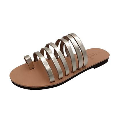Damen-Sandalen SANDINISTA S4155A Leder gold Römersandalen minimalistisch