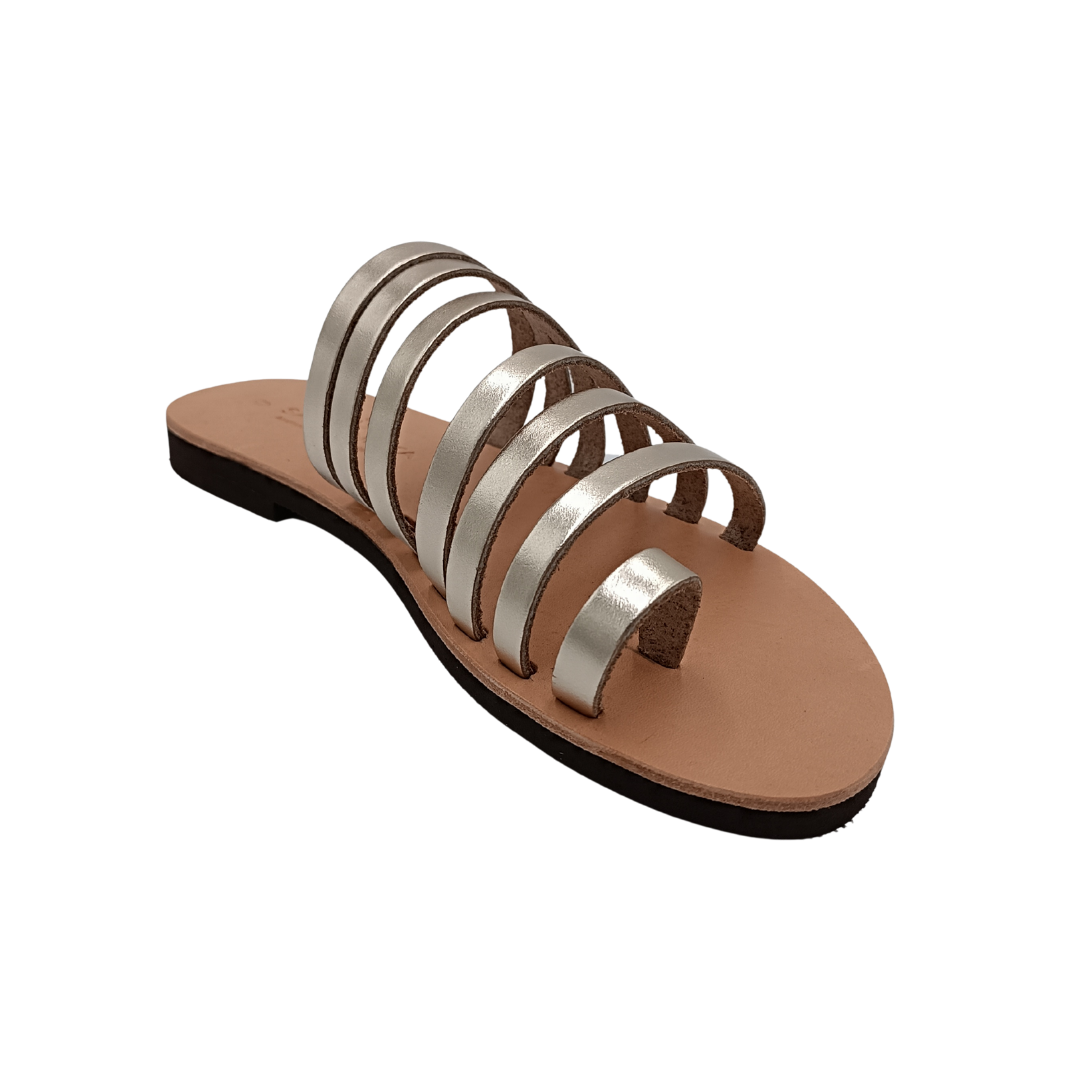 Damen-Sandalen SANDINISTA S4155A Leder gold Römersandalen minimalistisch