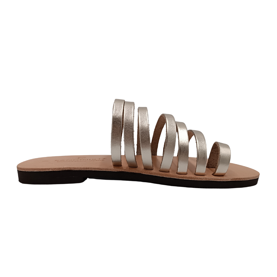 Damen-Sandalen SANDINISTA S4155A Leder gold Römersandalen minimalistisch