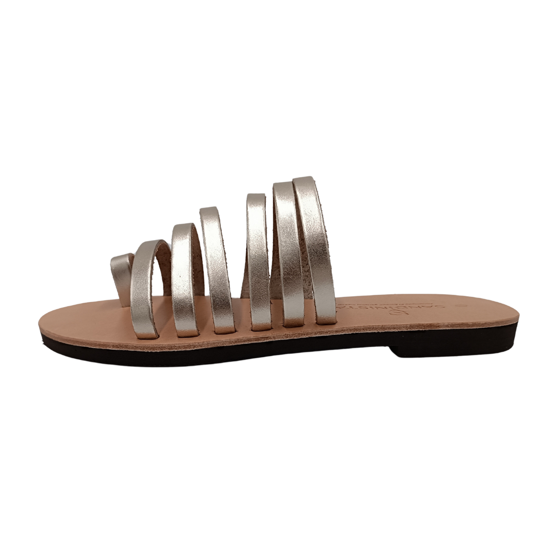 Damen-Sandalen SANDINISTA S4155A Leder gold Römersandalen minimalistisch