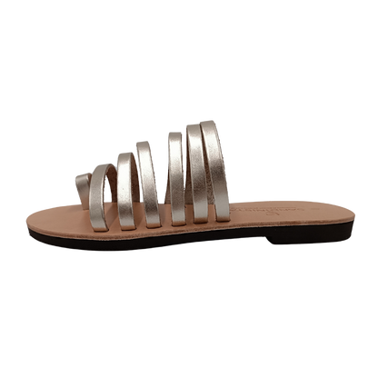 Damen-Sandalen SANDINISTA S4155A Leder gold Römersandalen minimalistisch